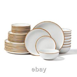 Dinnerware Set, Service for 8 (32-Pieces), round Plates, Scratch Resistant Ceram