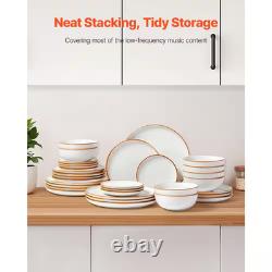 Dinnerware Set, Service for 8 (32-Pieces), round Plates, Scratch Resistant Ceram