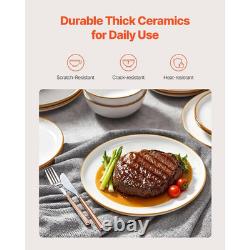 Dinnerware Set, Service for 8 (32-Pieces), round Plates, Scratch Resistant Ceram