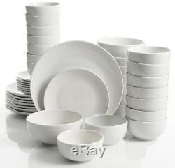 Dinnerware Set White Service for 8 40-Piece Round fine Ceramic