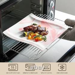 Dinnerware Sets, 30-Piece Pink Plates and Bowls Sets for 6, Porcelain Dinnerw