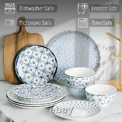 Dinnerware Sets Artesian Habdcraft Gift Valentine for 4, 12 pcs Qualit Ceramic