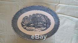 Dinnerware set Currier & Ives Harvest Collection (Blue and White)