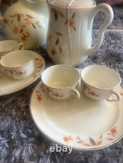 Dinnerware set coffee pot pitcher 5 cups 2 plates