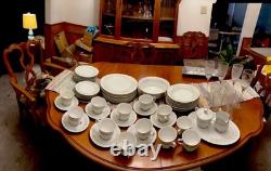 Discontinued Sango Debutant Pattern 56 Pieces China Dinnerware-3688 Set Of 8