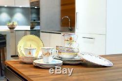 Disney Themed 16 Piece Ceramic Dinnerware Set Collection 1 Plates Bowls