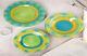 Durable Classic Round Kitchen Dinnerware Serving Set 18-pc Propriano Turquoise