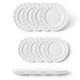 Eater x Zwiesel Fortessa Parasol Bone China, 12 Piece Dinnerware Set Service