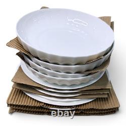 Eater x Zwiesel Fortessa Parasol Bone China, 12 Piece Dinnerware Set Service