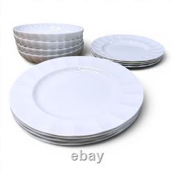 Eater x Zwiesel Fortessa Parasol Bone China, 12 Piece Dinnerware Set Service
