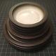 Edith Heath Ceramics BROWN AND WHITE Dinner Plates Bowels and Bread Plates
