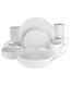 Elama G3657 White Porcelain Round Dinnerware Set White 18 Piece