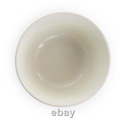 Elama Luna 16 Piece Embossed Scalloped Stoneware Dinnerware Dish Set in White