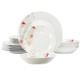 Elama Poppy 18 Piece Porcelain Dinnerware Set, Service for 6