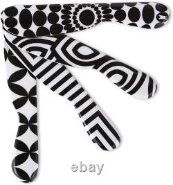 Elegant 12-Piece Black & White Dinnerware Set for Stylish Dining