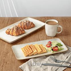 Elegant 15-Piece White Dinnerware Set for 4 with Serving Platters