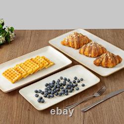 Elegant 15-Piece White Dinnerware Set for 4 with Serving Platters