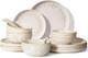 Elegant 16-Piece Ceramic Dinnerware Set for 4, Dishwasher & Microwave Safe