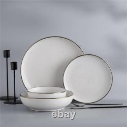 Elegant 16-Piece White Ceramic Dinner Set for Everyday Dining & Gifting