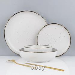 Elegant 16-Piece White Ceramic Dinner Set for Everyday Dining & Gifting