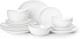 Elegant 18-Piece Snow White Dinnerware Set for 6, Microwave & Oven Safe