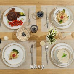Elegant 18-Piece White Ceramic Dinnerware Set for Stylish Dining