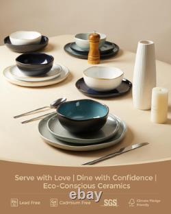 Elegant 18-Piece White Ceramic Dinnerware Set for Stylish Dining