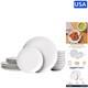 Elegant 18-Piece White Porcelain Coupe Dinnerware Set for 6 Safe for Microwave