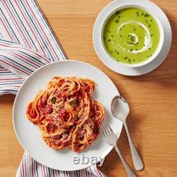 Elegant 18-Piece White Porcelain Coupe Dinnerware Set for 6 Safe for Microwave