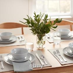 Elegant 18-Piece White Porcelain Coupe Dinnerware Set for 6 Safe for Microwave