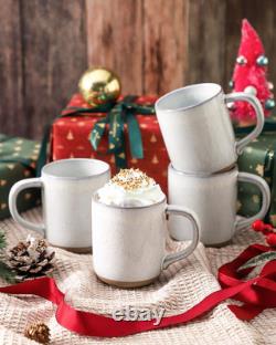 Elegant 22-Piece White Stoneware Dinnerware Set for Home & Kitchen