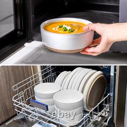 Elegant 22-Piece White Stoneware Dinnerware Set for Home & Kitchen