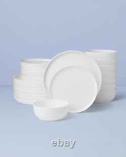 Elegant 24-Piece White Coupe Dinnerware Set for 8 Modern Design