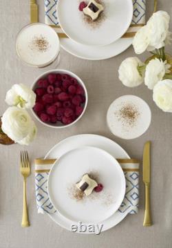 Elegant 24-Piece White Coupe Dinnerware Set for 8 Modern Design