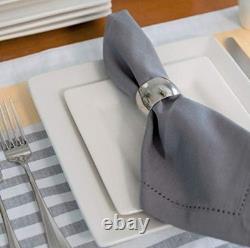 Elegant 30 Pc Square Dinnerware Set Cream White