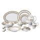 Elegant 57 Pcs Porcelain Dinnerware Set for 8 People Home Trends, Gold Border