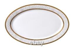 Elegant 57 Pcs Porcelain Dinnerware Set for 8 People Home Trends, Gold Border