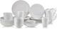 Elegant Annabelle 40-Piece Bone China Dinnerware Set for 8 Lightweight Design