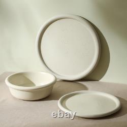 Elegant Capri 12-Piece White Stoneware Dinnerware Set for Stylish Dining