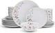 Elegant Kalina Metallic 24-Piece Dinnerware Set for 8 Stylish & Durable