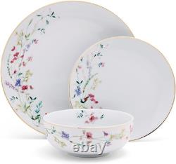 Elegant Kalina Metallic 24-Piece Dinnerware Set for 8 Stylish & Durable