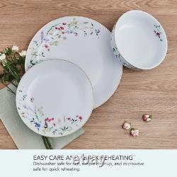 Elegant Kalina Metallic 24-Piece Dinnerware Set for 8 Stylish & Durable