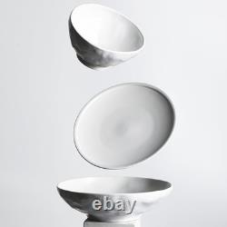 Elegant NENDO 16-Piece White Stoneware Dinnerware Set by Mercer Project