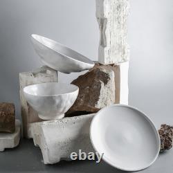 Elegant NENDO 16-Piece White Stoneware Dinnerware Set by Mercer Project