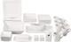 Elegant Nova Square 40-Piece Dinnerware Set in Cream White
