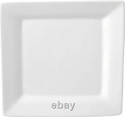 Elegant Nova Square 40-Piece Dinnerware Set in Cream White