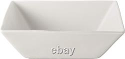 Elegant Nova Square 40-Piece Dinnerware Set in Cream White