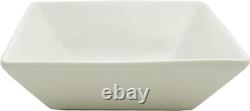 Elegant Nova Square 40-Piece Dinnerware Set in Cream White