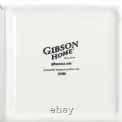 Elegant Square Fine Ceramic Dinnerware Set Dinner & Dessert Plates Bowls 12Piece