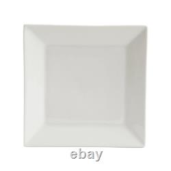 Elegant Square Fine Ceramic Dinnerware Set Dinner & Dessert Plates Bowls 12Piece